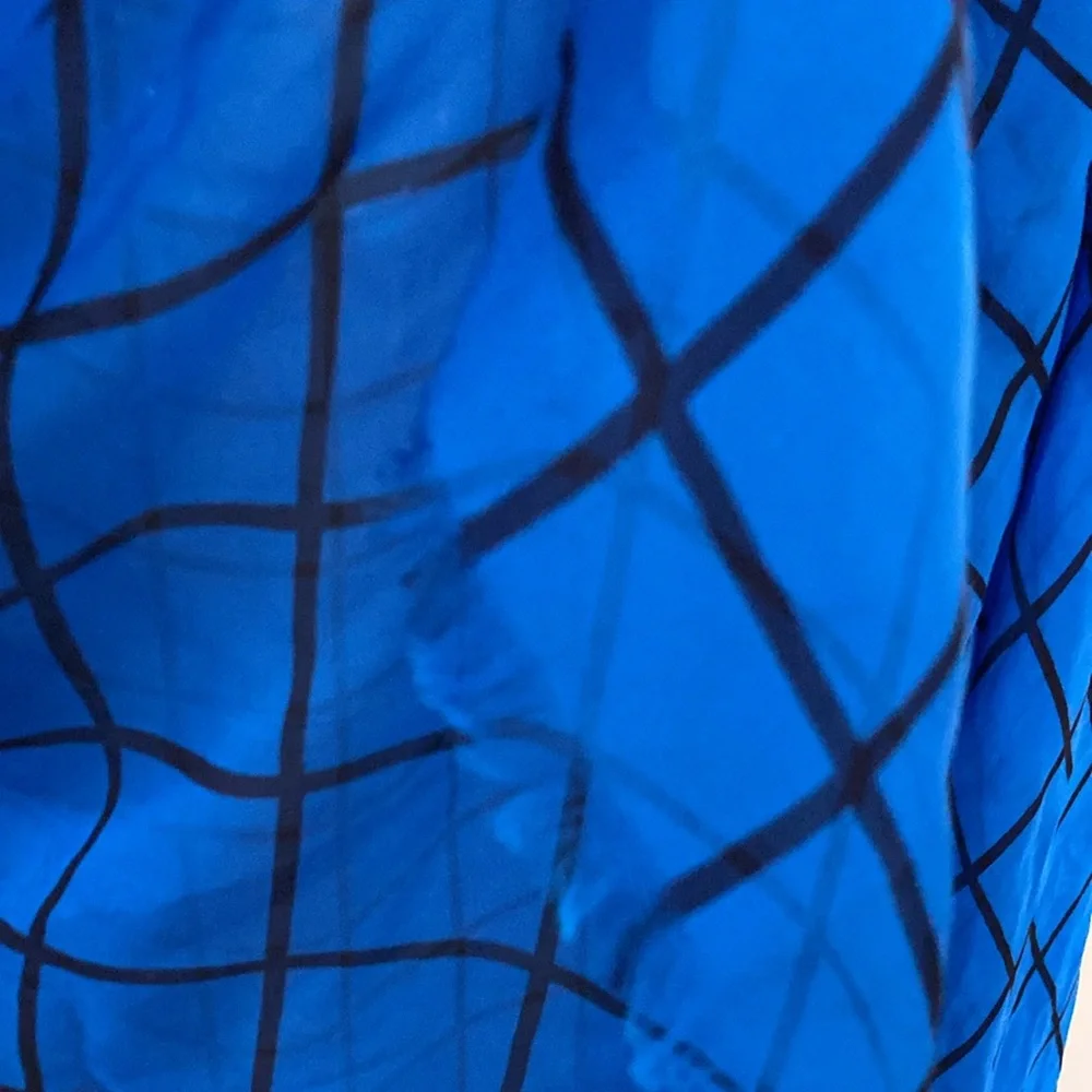 J Crew windowpane check silk scarf wrap